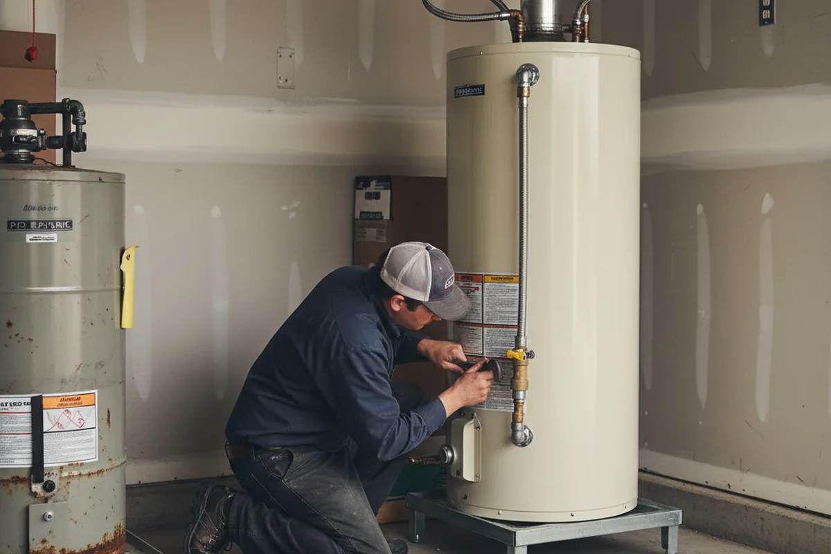 Water heater and shutoff valve replacement in Rocky Point